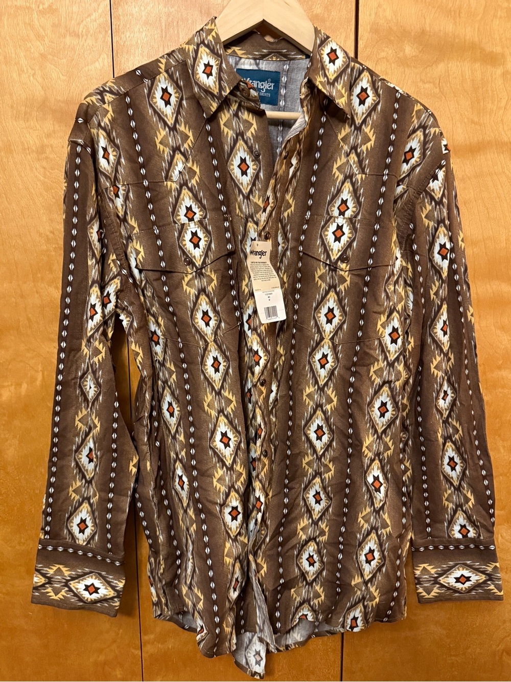 Wrangler Checotah Long Sleeve Western Shirt NWT size medium